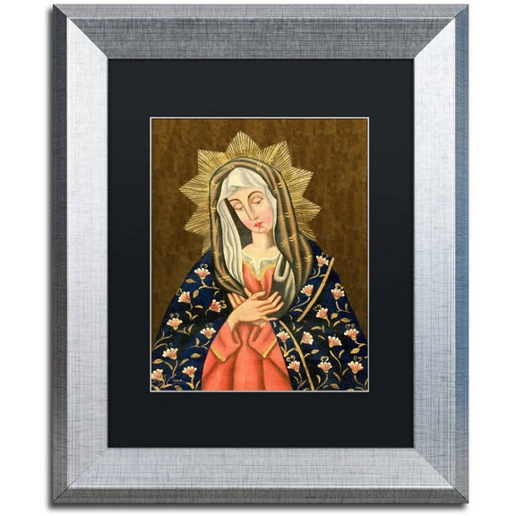 Trademark Fine Art "The Virgin II" Canvas Art by Masters Fine Art, Black Matte, Silver Frame