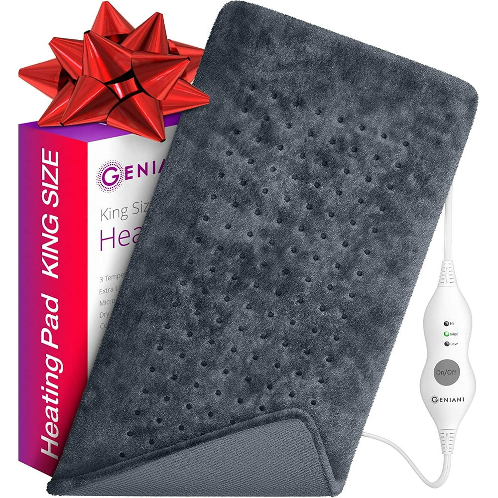 Extra Large Heating Pad with Dry and Moist Heat Therapy Option for Back