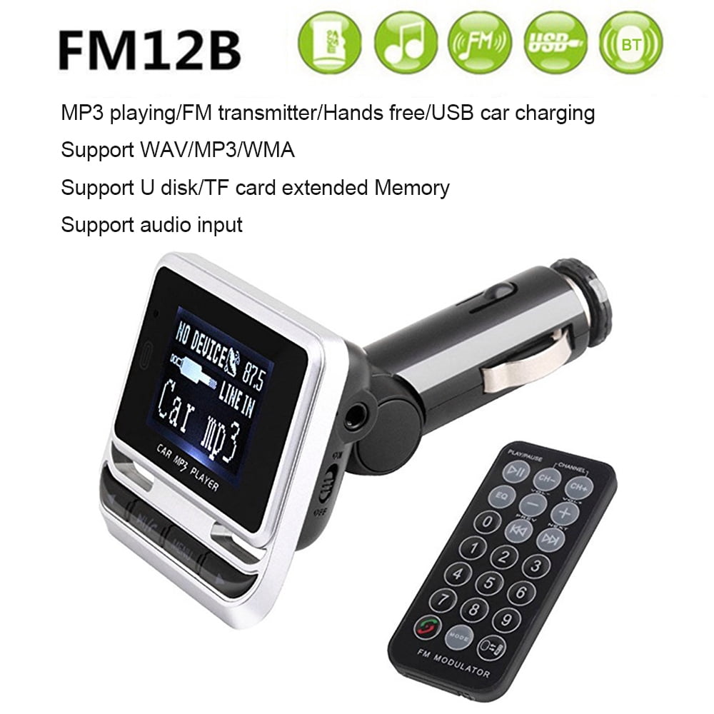LCD Screen Wireless FM Transmitter BT 