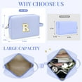 thumbnail image 2 of Gynky Makeup Bag Toiletry Bag Organizer Personalized Initial Make up Cosmetic Bags Travel Essentials for Birthday Christmas Girl Women Girlfriend Teacher Valentines Day Gifts, 2 of 8