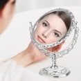 thumbnail image 4 of Shisuyan Double-Sided Retro Heart Shape Makeup Mirror for Desktop Bathroom Bedroom, 4 of 8