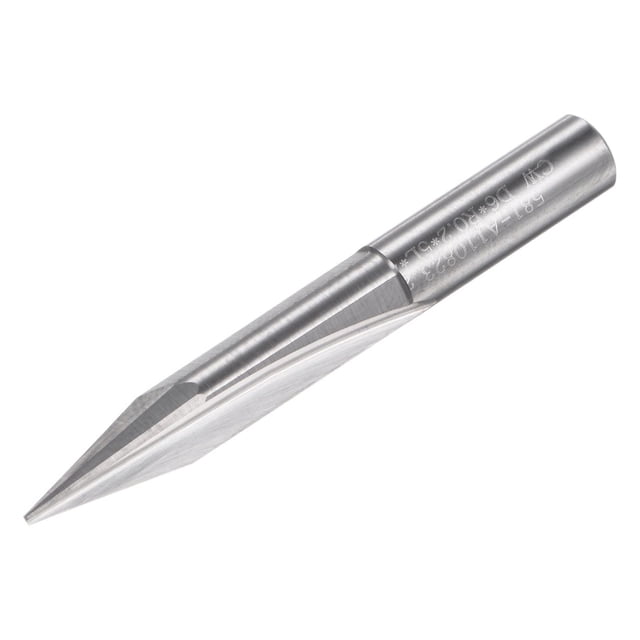 Herramienta de Grabado CNC Unique Bargains Cónico Madera 6mm 0,8mm Punta 25 Grados 50mm Longitud