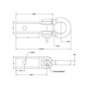 Rigid Hitch (ITS-3-22) Polyester (3 x 30) Recovery Strap with Shackle Mount Kit for 2 Inch Receivers