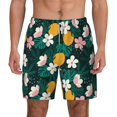 thumbnail image 3 of Uemuo Tropical Fruit Pattern Mens Swim Trunks Quick Dry Board Shorts with Mesh Lining, Stretch Beach Shorts Quick Dry No-Chafing Board Shorts-X-Large, 3 of 9