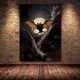 thumbnail image 1 of Pintura en lienzo de murciélago, Gato Negro, bruja antigua, búho, Cuervo, arte de pared, bruja oscura, Halloween, gótico, Vintage, Impresión de póster, decoración del hogar, 1 of 4