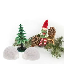 WINOMO 1 Set Polar Bear Igloo Figurine Miniature Tree Decoration Plastic Indoor Display Assorted Color
