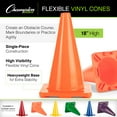 thumbnail image 3 of Champion Sports High Visibility Flexible Viny Cone for Athletics and Social Distancing, Blue, 18 Inch, 3 of 5