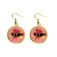 thumbnail image 1 of Ear Dangle Golden Drop Earring Jewelry Mujer Unbranded M, 1 of 3