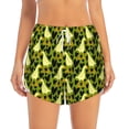 thumbnail image 2 of Honeii goose and hearts print a double-layered women's running short, ideal for gym, tennis, and various activities, complete with a practical pocket-X-Large, 2 of 7