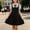 Black B, variant on ATORRE Girls Mini Dress 2026 Stylish Plaid Turn-Down Collar Short Sleeve Flowy Dress Preppy Style Back-to-School Outfits Black 14-15 Years