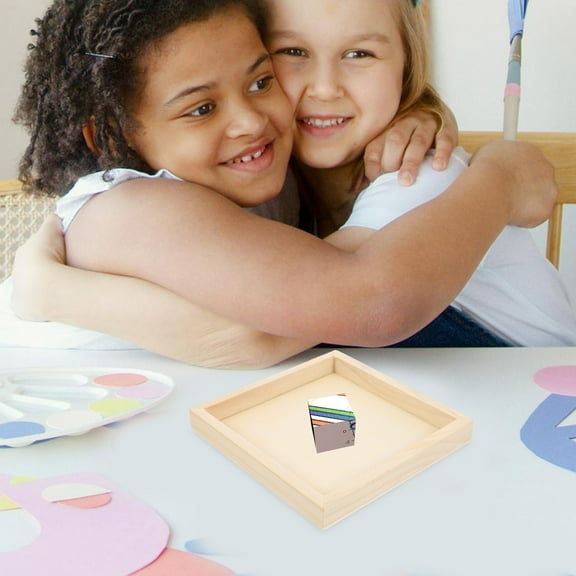 Beaupretty Premium Wooden Puzzle Tray Khaki for Hexahedral Painting Organization