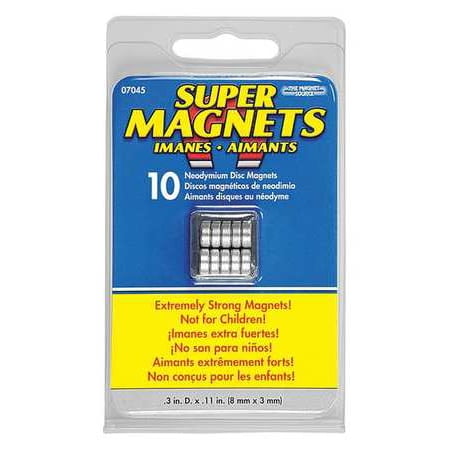 - Value Brand Disc Magnet, Neodymium, 468203