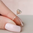 thumbnail image 6 of SOLITAIRE JEWELS 2.1CT Cushion Cut Moissanite Dainty Distance Pave Engagement Ring for Women Solid 14k Rose Gold, 14k Rose Gold Solitaire Ring, 6 of 6