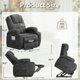 thumbnail image 7 of Vineego power lift recliner chairs massage Single sofa chair with cup holder for elderly,Black, 7 of 7