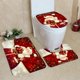 thumbnail image 4 of De Alfombrillas Navideñas, Alfombrilla Antideslizante De Papá Noel, Felpudo Para Baño, Funda Para Asiento De Inodoro, Alfombrilla Para Suelo De Inodoro En Forma De U 3 Uds Advancent HA045820-02, 4 of 6