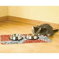 thumbnail image 5 of Drymate Pet Bowl Placemat, Dog & Cat Food Feeding Mat - Absorbent Fabric, Waterproof Backing, Slip-Resistant - Machine Washable/Durable (12” x 20”) (Rejuvenation Orange & Turquoise), 5 of 7