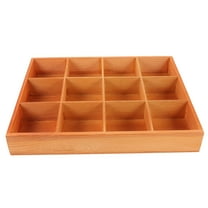 BASIOUS Desktop Wooden Divider Box Wood Succulent Planter Tray Home Compartment Wood Tray