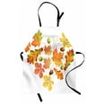 thumbnail image 1 of Natural Color Apron, Autumn Love Themed Heart Shape from Fallen Leaves and Acorns Print, Unisex Kitchen Bib with Adjustable Neck for Cooking Gardening, Adult Size, Multicolor, by Ambesonne, 1 of 4