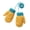 Yellow, variant on Kids Boys Girls Knitted Full Finger Rope Hanging Neck Gloves Warm Winter Mittens