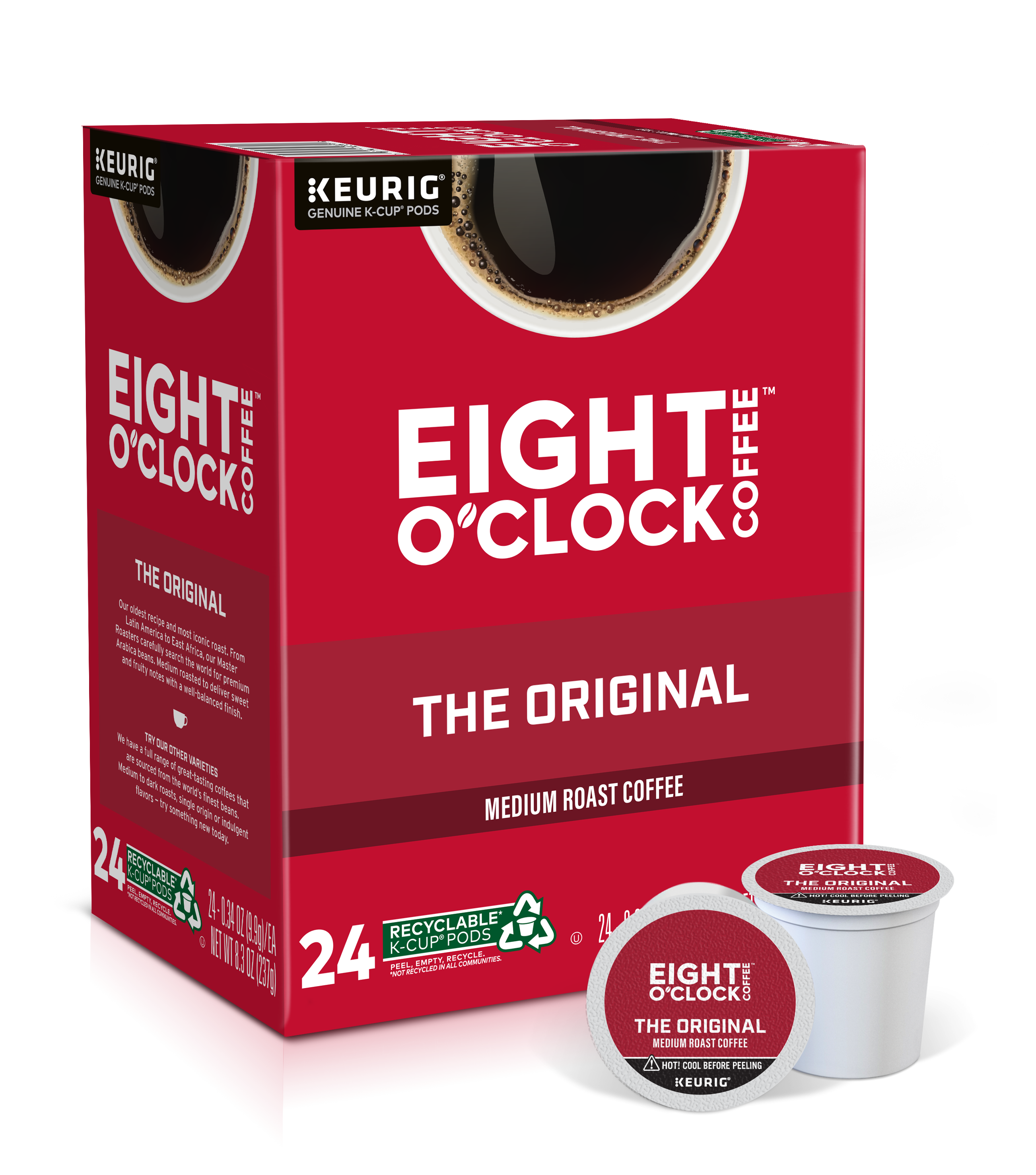 Eight O'Clock The Original Medium Roast K-Cup Coffee Pods, 24 Ct - image 4 of 8