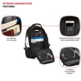 thumbnail image 4 of SWISSGEAR ScanSmart TSA 17 Laptop Backpack in Black & White, for Business, Travel, College, Everyday, 4 of 8
