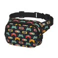 thumbnail image 2 of Zufioo Retro Video Game Print Square Double Layer Waist Bag, Durable & Stylish Fanny Pack with Zippered Pockets and Adjustable Strap for Outdoor & Daily, 2 of 9