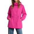 thumbnail image 2 of Drovellove Women's Hooded Trench Coat Slim Fit Windbreaker Jacket - Lightweight Waterproof Outerwear with Flattering Cut, Versatile Casual Style for Daily Errands, Outdoor Walks, 2 of 9