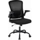 thumbnail image 2 of Historyli Silla ergonómica giratoria de oficina,respaldo medio de malla,altura ajustable,brazos abatibles y soporte lumbar,color negro., 2 of 8