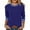 Blue, variant on EDFBUYKRS Blouses for Women Puff Long Sleeve V Neck Tunic Tops Boho Dressy Casual Chiffon Shirts S