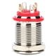 thumbnail image 4 of Interruptor de botón de metal de reinicio automático de 2 piezas de 12 mm y 4 pines con interruptor IP65 de luz LED (rojo 100 ~ 240 V), 4 of 9