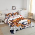 thumbnail image 3 of YST Cute Crab Ocean Wave Comforter Set, Queen Size, Asian Theme Bedding, 3 of 6