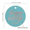 thumbnail image 6 of Inkdotpot 50 Pack Happy Holiday Favor Paper Tags Craft Real Rose Gold Foil Hang Tags, 6 of 7