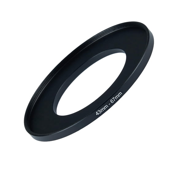 Adaptador de filtro Step Up Ring GZNLY de 43 mm a 67 mm, metal negro