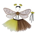 thumbnail image 4 of Diadema con alas de abeja, divertida decoración, accesorio de disfraz, accesorios festivos y adorables para disfrazarse. Juego de 4 piezas de café y negro, 4 of 9