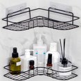 thumbnail image 2 of 1pc Wall Mounted Bathroom Shelf, Shower Caddy Rack, No Punching Triangle Storage Rack For Bathroom Kitchen, Bathroom Accessories, 2 of 4