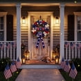 thumbnail image 4 of Deeceymbur Patriotic Wreath Sash Ribbon Independence Day Decorative Bow Front Door Ornament USA Flag Theme, 4 of 5