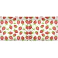 thumbnail image 4 of Fruits Strawberry Kitchen Curtains Cafe Curtains Washable Short Curtains for Small Window Bathroom Farmhouse Kitchen Basement Half Window Curtain, 27 x 24 inch Length, 2 Panels, 4 of 6