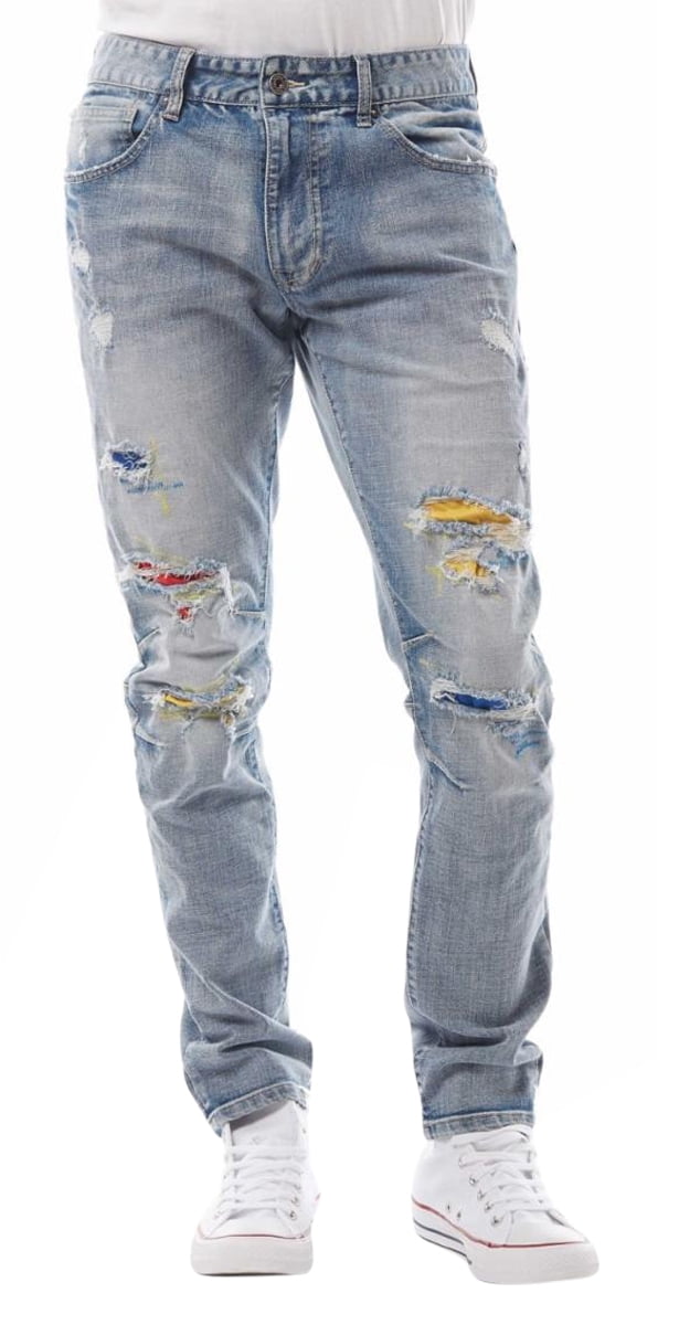 colored distressed jeans