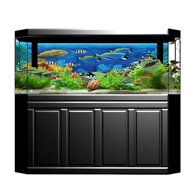 Etiqueta Engomada del Fondo del Acuario Yinane Paisaje del Acuario 102x60cm