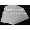 thumbnail image 1 of INTBUYING 20 Sheets(1package) A3 Inkjet Light Transfer Paper Heat Press DIY T-shirts, 1 of 2