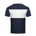 thumbnail image 3 of Hvot&aat Mens Short Sleeve Polo Shirts Casual Color Block Golf Sport Pullover Basic Henley Shirts, 3 of 4