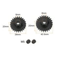 thumbnail image 2 of Mod 1.5 Pinion Gear Set 8mm Shaft 24T 25T Motor Gears Hardened Steel Pinion Gear for RC Car 2pcs, 2 of 6