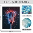 thumbnail image 3 of Diamond Art Kit for Adults, Lacrosse Stick American Colors Burst Diamond Painting for Adults Beginners, 5D DIY Diamond Art Painting Kits, Colorful Diamond Painting Craft for Home Decor 12x16, 3 of 7