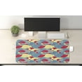 thumbnail image 2 of Abstract Computer Mouse Pad, Rhythmic Modern Spiral Mollusk Formed Shapes with Dotted Striped Illustration, Rectangle Non-Slip Rubber Mousepad X-Large, 35" x 15" Gaming Size, Multicolor, by Ambesonne, 2 of 2