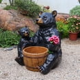 thumbnail image 6 of Aukfa Bear and Cub Garden Statue with Planter, Resin Outdoor Animal Planter Sculpture for Yard, Lawn, Patio, Porch Decor, Weather-Resistant Garden Ornament, 6 of 8