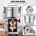 thumbnail image 5 of VEVOR 2000g Electric Grain Mill Grinder, High Speed 3400W Commercial Spice Grinders, Stainless Steel Pulverizer Powder Machine, for Dry Grains Spices Cereals Coffee Corn Pepper, Swing Type, 5 of 9
