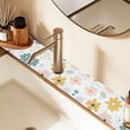 thumbnail image 2 of Yayeee Faucet Mat for Kitchen Sink 14.7" Diatomite Long Splash Guard Pad, Cute Floral, 2 Pack, 2 of 7