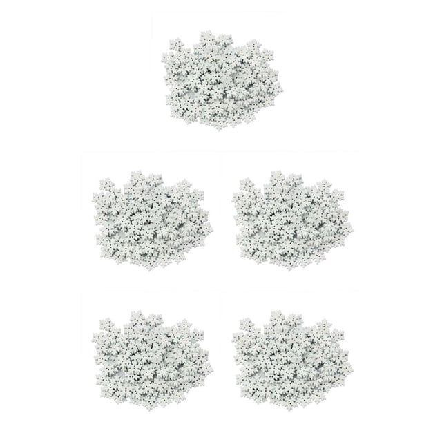 Bearachild 100 Uds 18mm botones de copo de nieve de Navidad de artesanal bricolaje copos de nieve blanca hebilla de costura de Type1 NO1