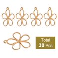thumbnail image 3 of Uxcell 30Pcs Aleación de Pendientes de Bisel Abierto, Colgante de Marco Hueco de Flor del Cielo, Oro Claro, 3 of 6