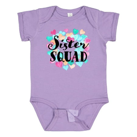 

Inktastic Sister Squad Hearts Gift Baby Girl Bodysuit